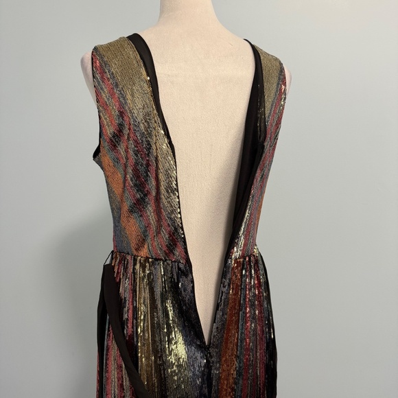 Julia Jordan Gorgeous Sequined-Stripe Midi Dress Size 6 - Picture 7 of 15